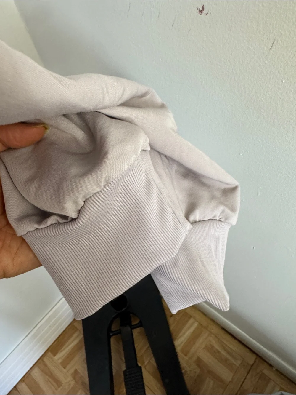 Figs Light Gray Joggers with Teal Drawstring sz L